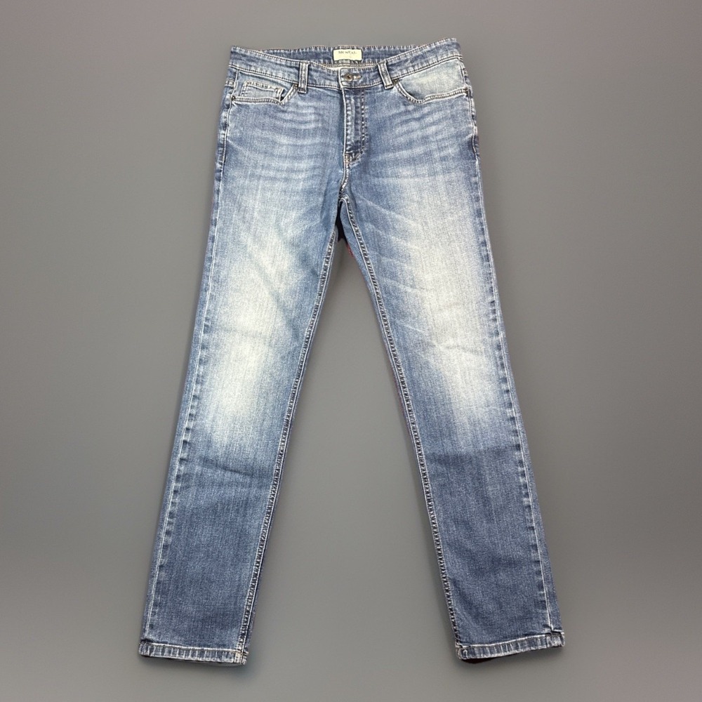 Mc Neal Men's Jeans Pants Blue Stretch Slim Fit Jeans